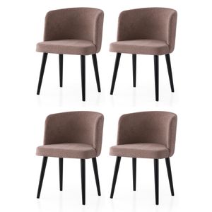 Soft - 4111 V4 Crna Mink Stolica Set (4 Komada)