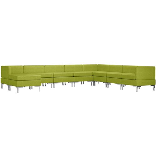 9-dijelni set sofa od tkanine zeleni slika 18