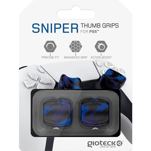 GIOTECK SNIPER THUMB GRIPS za PS5 - maskirno modre barve slika 1