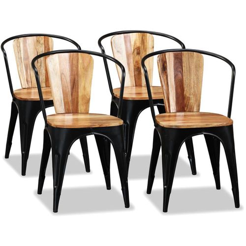 Blagovaonske stolice od masivnog bagremovog drva 4 kom slika 10
