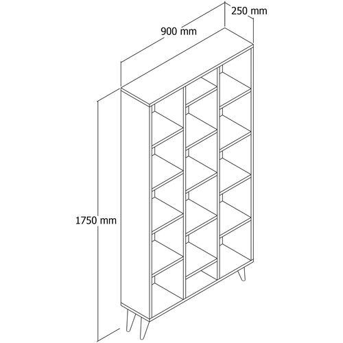 Firuze Bookshelf - White White Bookshelf slika 4