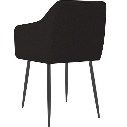 Blagovaonske stolice od tkanine 2 kom crne slika 5