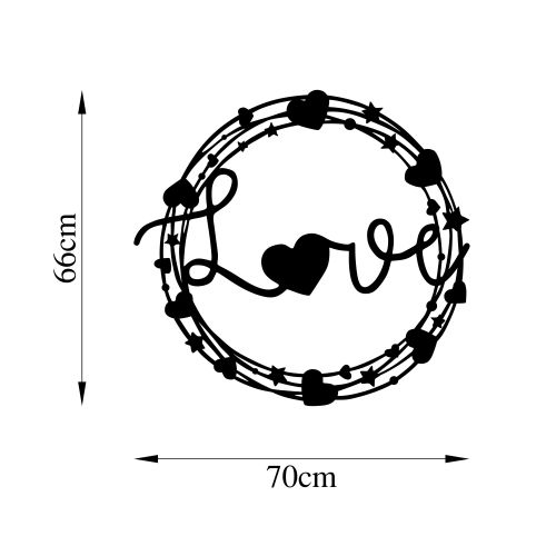 Wallity Metalna zidna dekoracija, Love - 469 slika 5