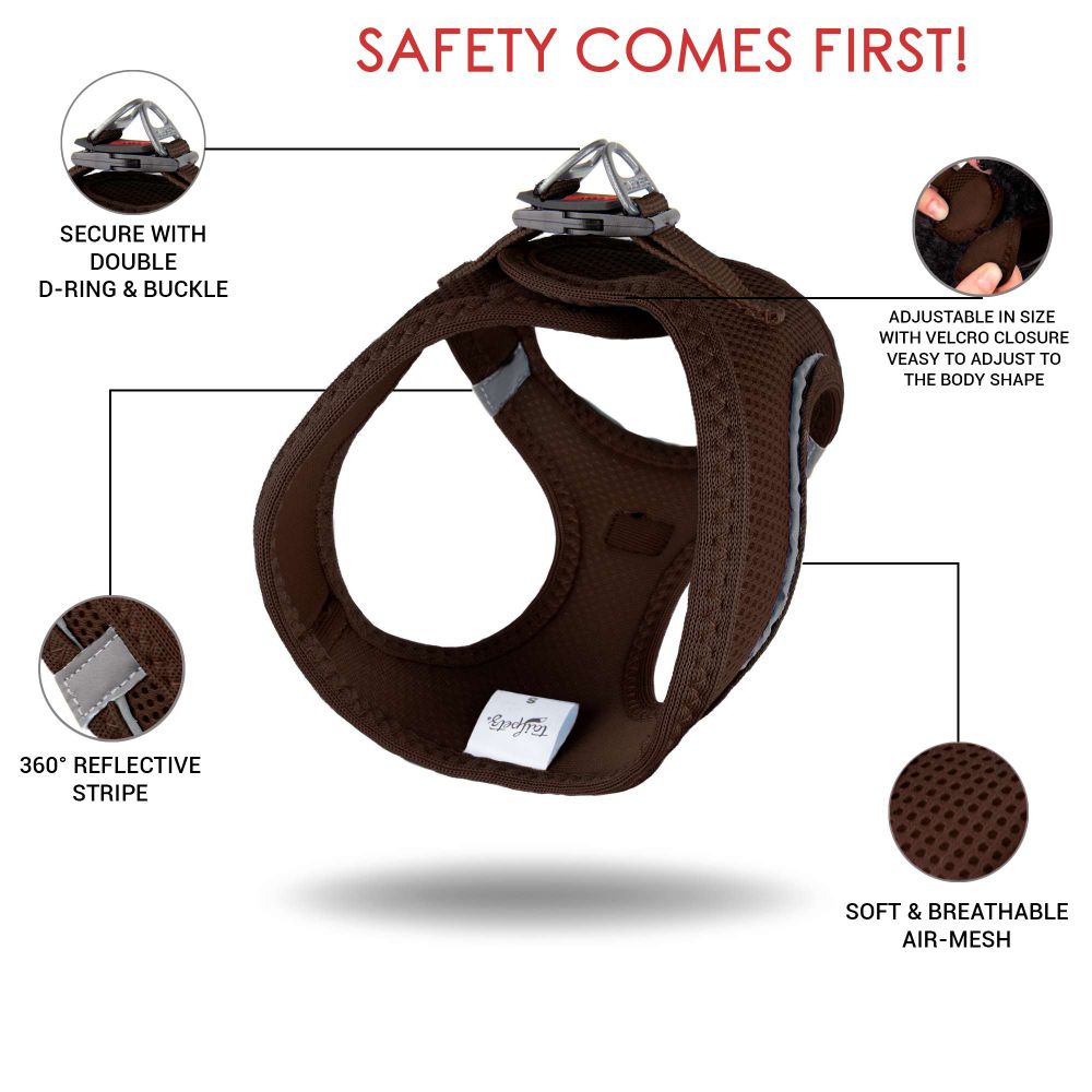 Dog harness Air-Mesh, colour: brown slika 12