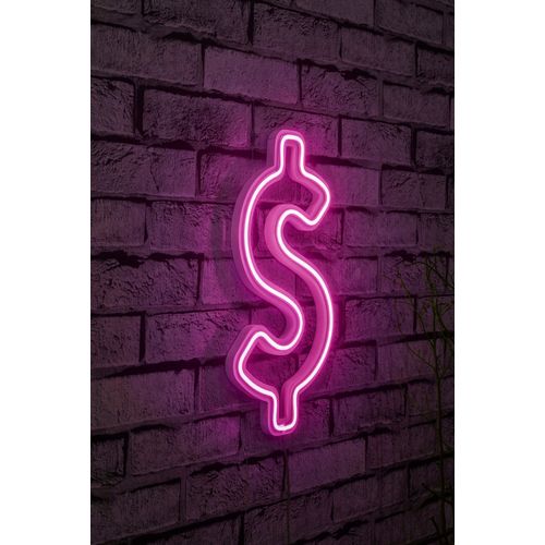 Wallity Ukrasna plastična LED rasvjeta, Dollar Sign - Pink slika 10