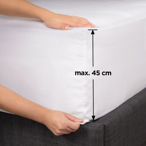 Montažni čaršav Svilanit Luxe Sateen XXL white 160x200 cm slika 4