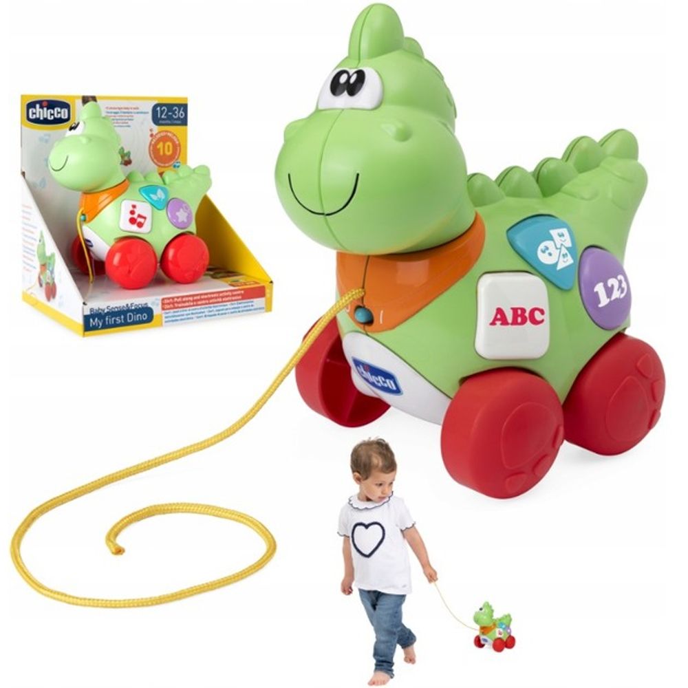 Chicco Muzička igračka na povlačenje My First Dino slika 6