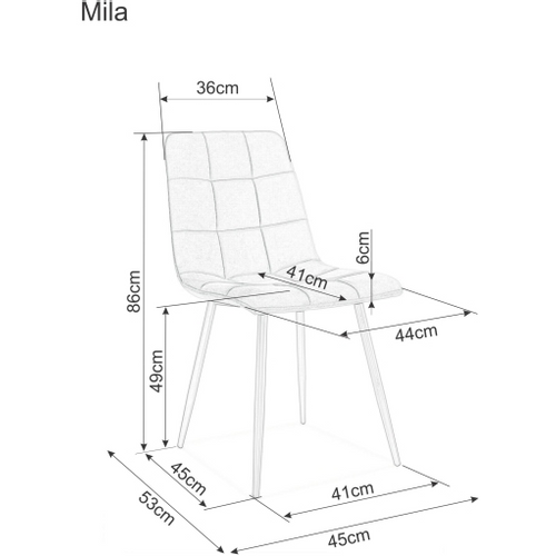 Stolica Mila BARŠ.-tirkizna slika 2