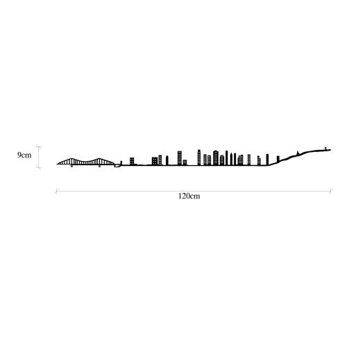 Wallity Metalna zidna dekoracija, Montreal Skyline slika 6