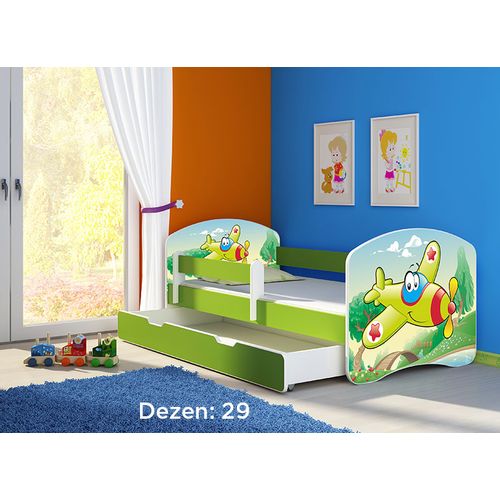 Deciji krevet ACMA II 180x80 F + dusek 6 cm GREEN29 slika 1