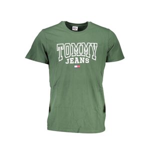 TOMMY HILFIGER MEN'S GREEN SHORT SLEEVE T-SHIRT