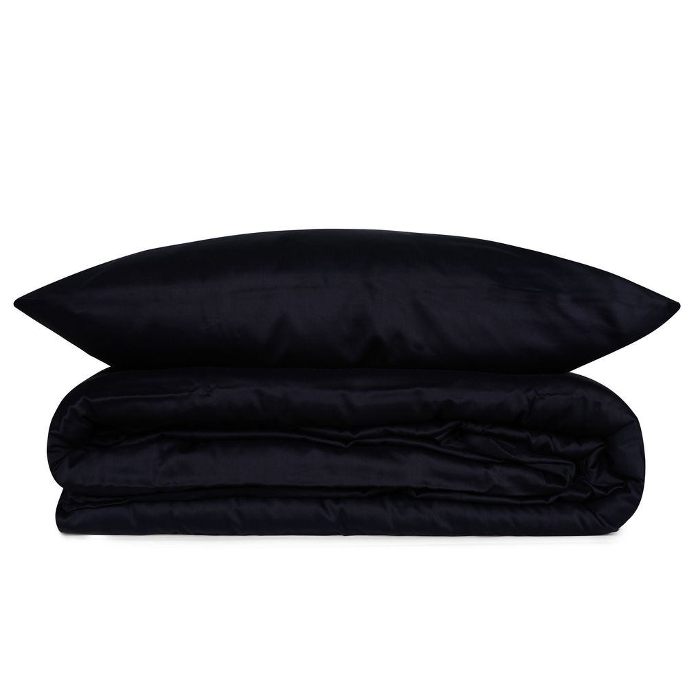 Elegant - Dark Blue Dark Blue Satin Double Quilt Cover Set (DE) slika 3