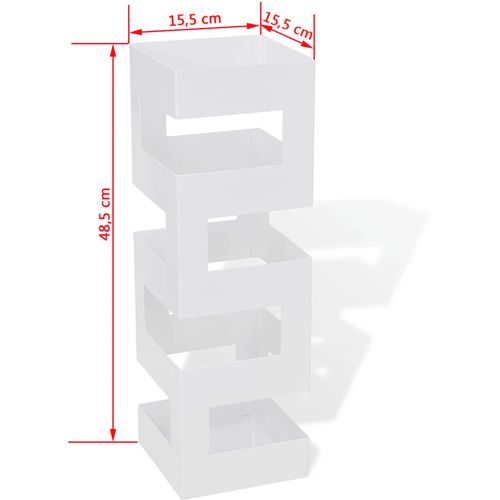 Bijeli Pravokutni Držač za Kišobrane i Štapove Čelik 48,5 cm slika 20