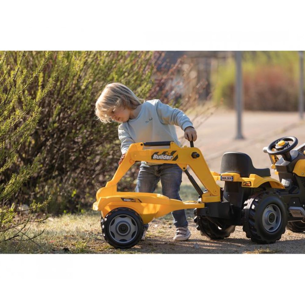 Smoby Traktor na pedale sa prikolicom i utovarnim kašikama Builder Max  slika 6