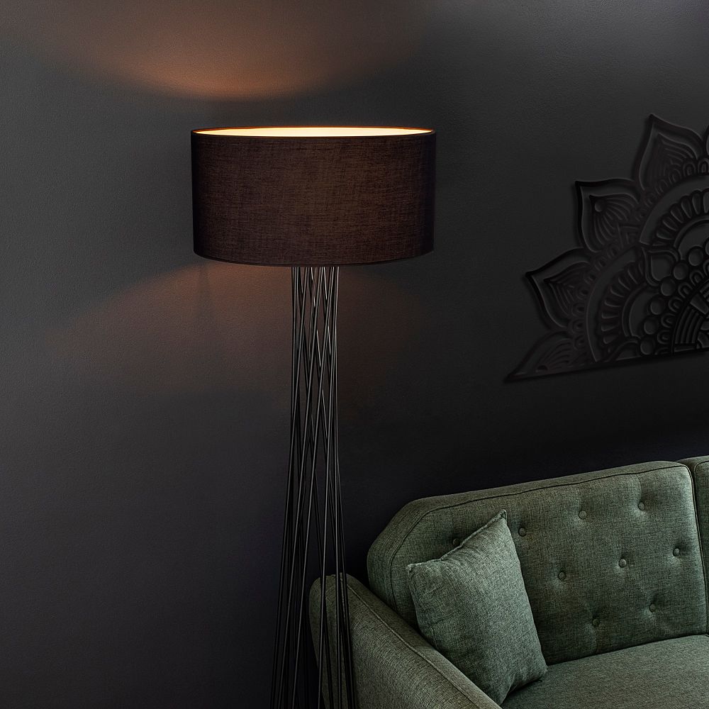 Visoka Crna Podna Lampa - Model 13470 slika 1