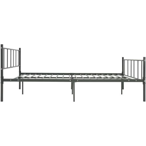 Okvir za krevet sivi metalni 200 x 200 cm slika 4