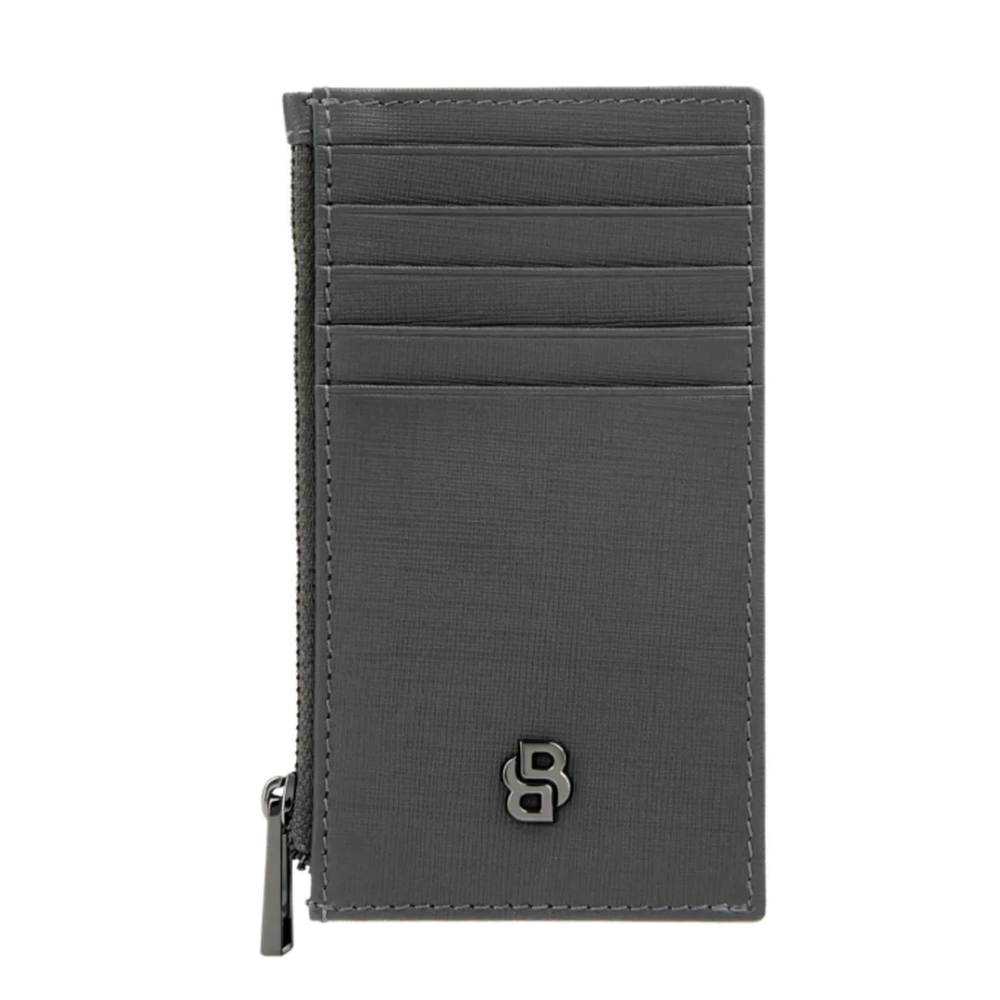 Hugo Boss Držač kartica Double B Saffiano sa zipom HLK526H siva slika 1