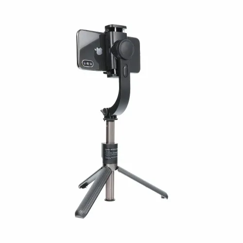 Set / selfie držač s bluetooth daljinskim upravljačem i stativom GIMBAL stabilizator crni SSTR-L08 slika 1