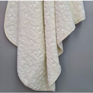 Ćebe Cotton box Emboss baby blanket- EKRU