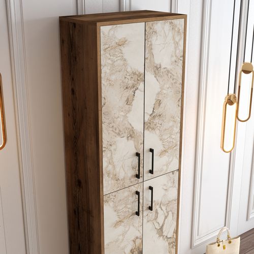 Berlin A - Walnut, White Marble Walnut
White Shoe Cabinet slika 4