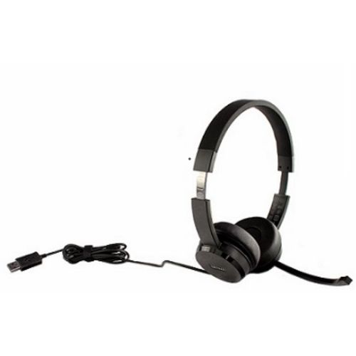 Slušalice LENOVO 100 Stereo USB pasive noise cancellation crna slika 2