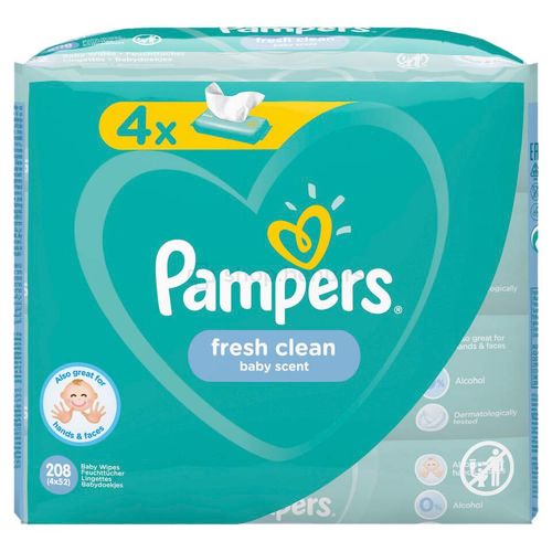 Pampers  vlažne maramice  Fresh 4x52 kom slika 1