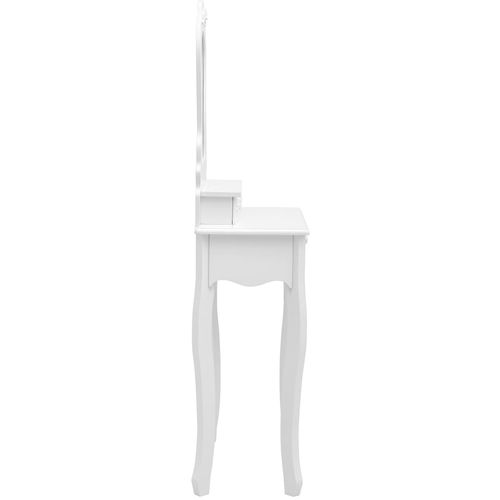 Toaletni stolić sa stolcem bijeli 50x59x136 cm drvo paulovnije slika 13