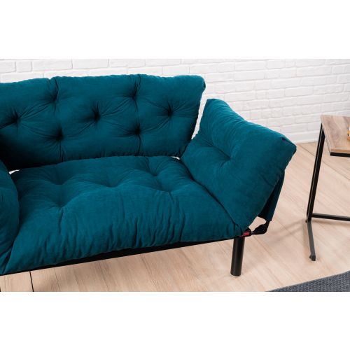 Atelier Del Sofa Dvosjed na razvlačenje NITTA petrol, Nitta - Petrol Blue slika 3