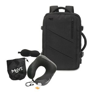 Trailblazer 17,3" Backpack Black O10 + Neck Pillow Grey