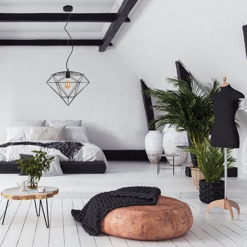 TOOLIGHT VISEĆA SVJETILJKA DIAMOND METAL LOFT BLACK APP563-1CP slika 25