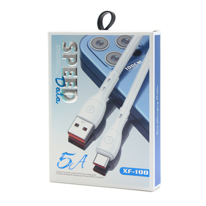 Data kabl micro USB XF-100 5A 1m beli