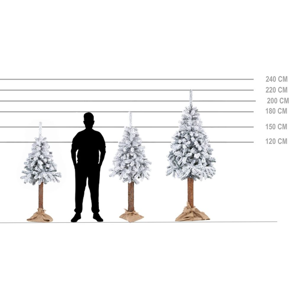 Ct0201 smreka prekrivena snijegom na deblu 160 cm slika 1