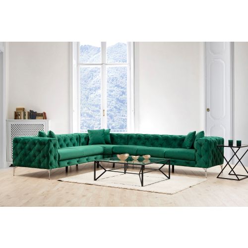 Atelier Del Sofa Kutna garnitura, zelena, Como Right - Green slika 1