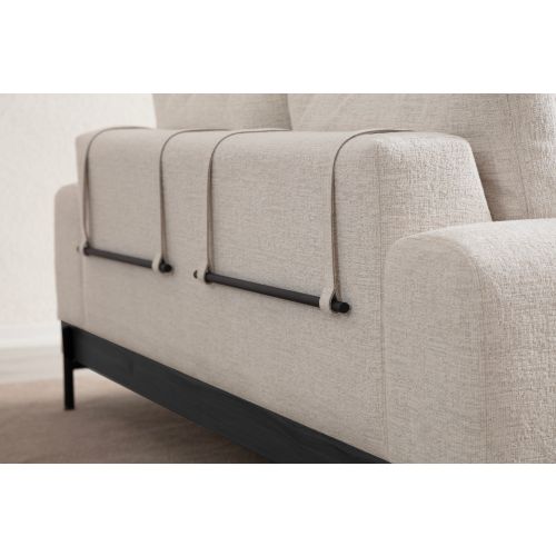 Atelier Del Sofa Trosjed, Eti Black 3 Seater - White slika 6