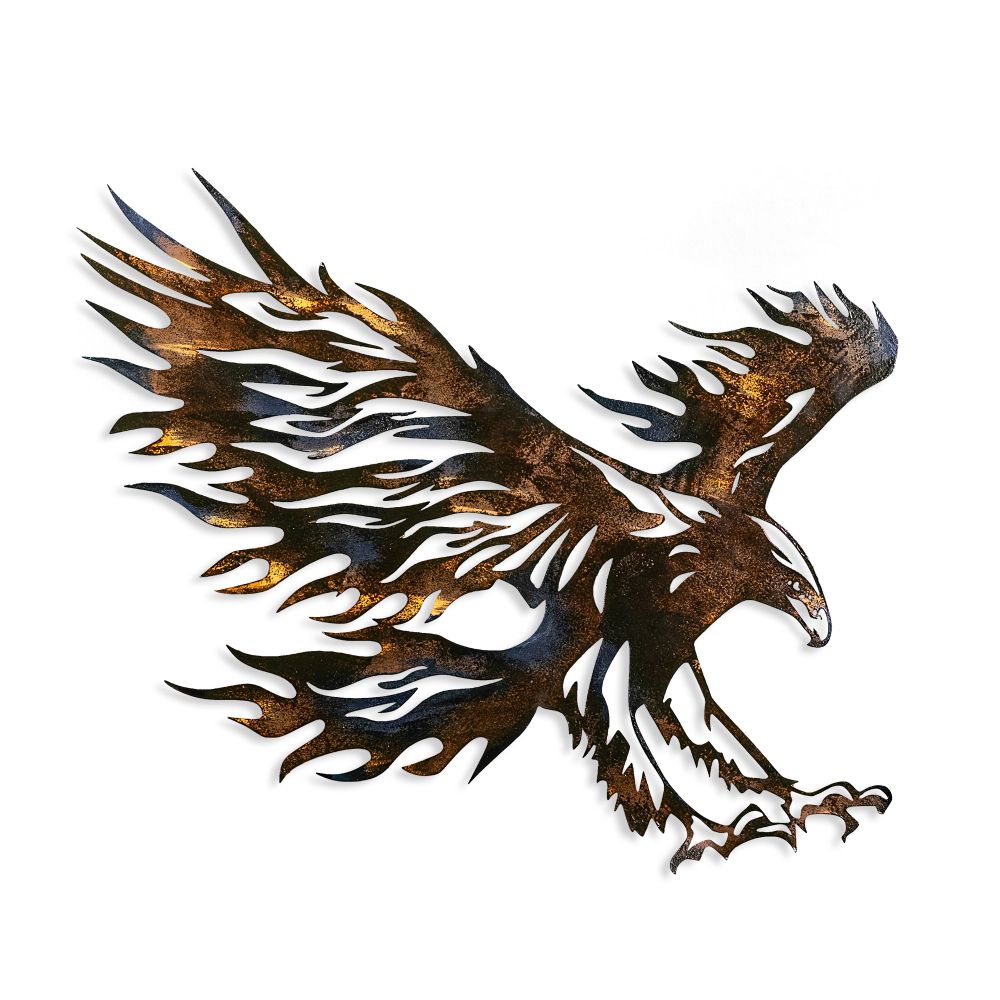 Eagle 3 Višebojni Ukrasni Metalni Zidni Dodatak slika 6