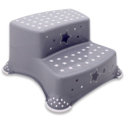 LORELLI DOUBLE STEP STOOL Pomoćna Stepenica za Dijete Stars Grey slika 1