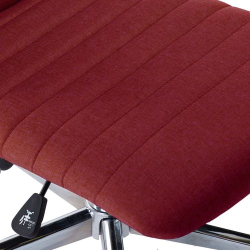 Okretna uredska stolica od tkanine crvena boja vina slika 27