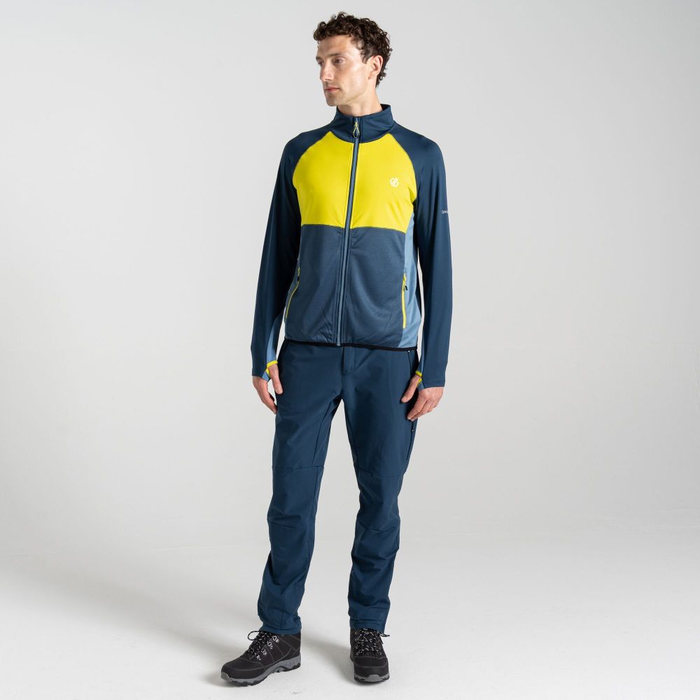 Dare2B Muški duks na kopčanje Substratum II Core Stretch, Neon/Moonlight Denim slika 6