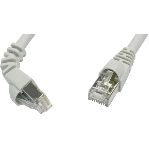 Telegärtner L00000A0192 RJ45 mrežni kabel, Patch kabel cat 6a S/FTP 1.00 m siva vatrostalan, sa zaštitom za nosić 1 St. slika 2