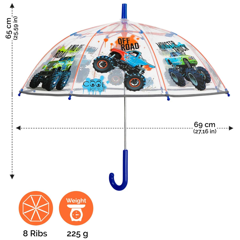 Perletti 15637 Dječiji kišobran CoolKids Monster Truck 45/8 slika 5