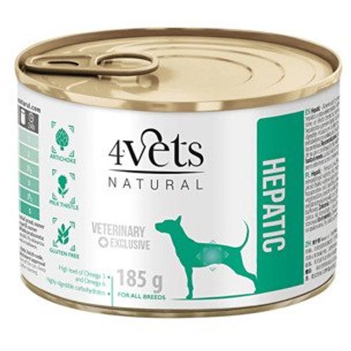 4Vets Natural Dog Veterinarska Dijeta Hepatic 185g slika 1
