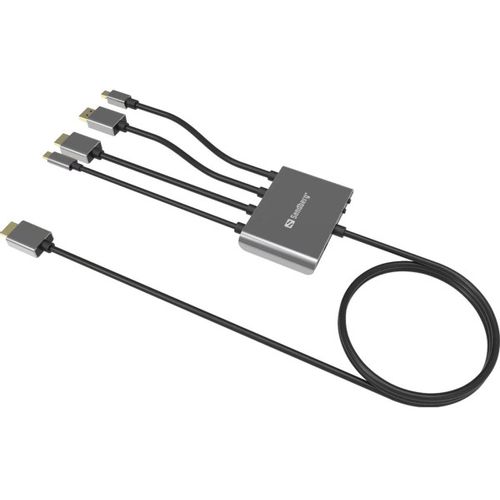 Kabl-display HUB Sandberg All-In-One USB C/DP/m DP/HDMI - HDMI 2m 509-21 slika 6