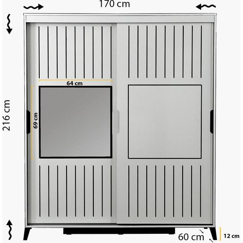 Woody Fashion Garderoba, Pasific Home Fuga - 170 Ceviz Dolap slika 8