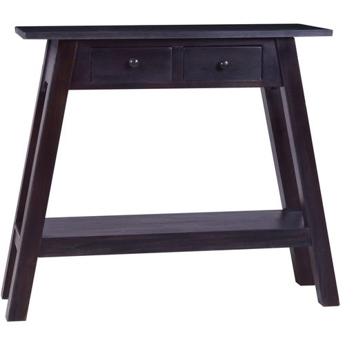 Konzolni stol boja crne kave 90 x 30 x 75 cm od drva mahagonija slika 23