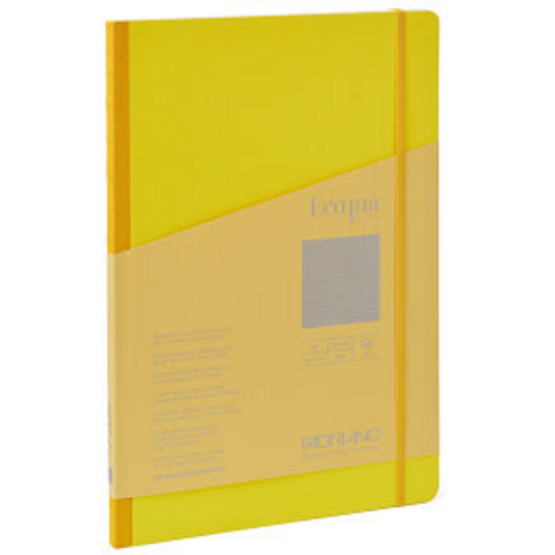 FABRIANO notes Ecoqua plus pocket šiven s platnenim rubom 9x14 90g 80l na točkice limone 19149007 slika 1