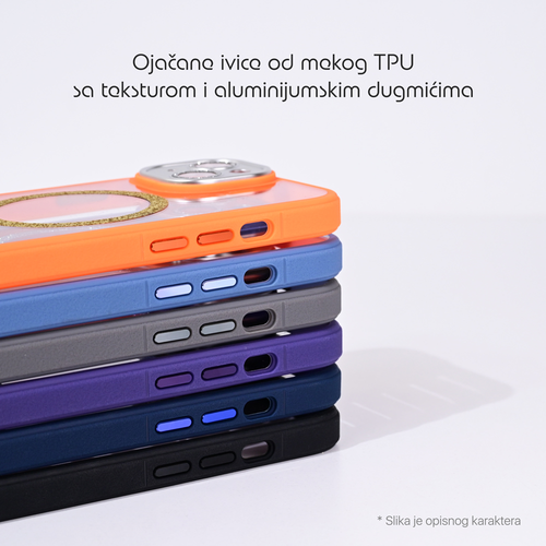 Torbica Magsafe shining za iPhone 15 Pro Max 6.7 siva slika 4