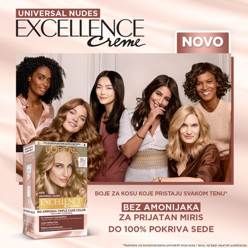 L'Oreal Paris Excellence Nudes farba za kosu 8U slika 3