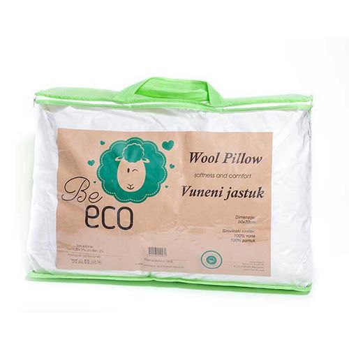 Be eco - Vuneni antibakterijski jastuk 40x60 cm -700g kuglice slika 1