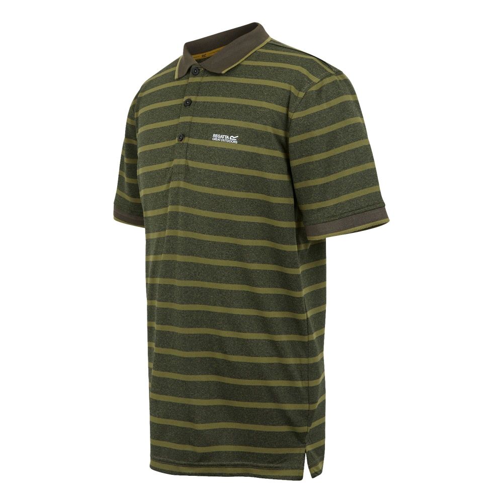 Regatta Muška polo majica kratkih rukava Kildra Olive Green/Black slika 5
