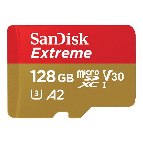 Memorijska kartica SANDISK Extreme microSDXC 128GB + SD Adapter, SDSQXAA-128G-GN6MA slika 1